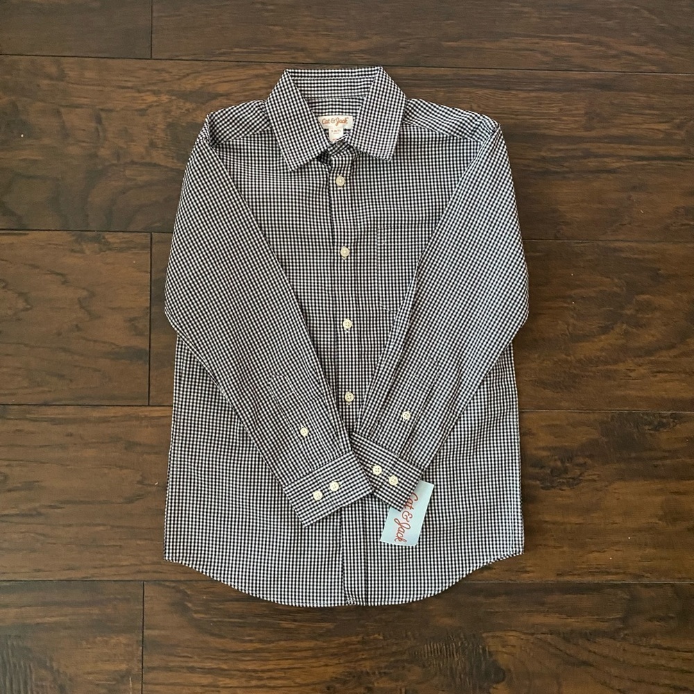 Boys Long Sleeve Button Down Shirt, Size S